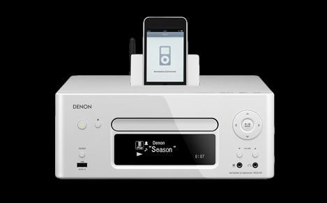 Denon RCD-N7 Network Ready Receiver/CD Wi-Fi Network Streaming AM/FM/CD Player With Integrated ipod Dock Top Mount ipod/iphone Dock Built-in CD player Front