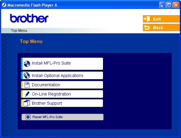 Supplied CD-ROM MFL-Pro Suite Supplied CD-ROM MFL-Pro Suite Install MFL-Pro Suite You can install the MFL-Pro Suite software and multifunction drivers.