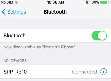 4-3-4 Bluetooth Explanation 1) Pair with a Bluetooth printer in order to