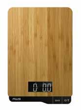 s ECO-5K Natural Bamboo 72198 Bamboo Platform Box, 814859013728 Bamboo digital kitchen scale Capacity & readability 11 lb. / 0.1 oz Weighing units g, fl. oz, lb:oz, ml LCD display size 1.