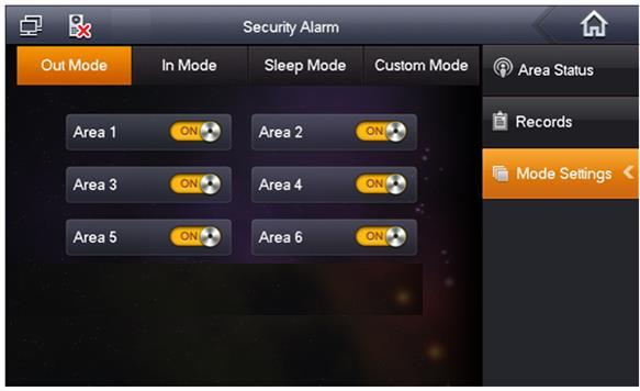 3.1.3.2 Alarm History Click, and it records alarm time, area no., and event. Meantime, alarm info will be simultaneously uploaded to management platform.