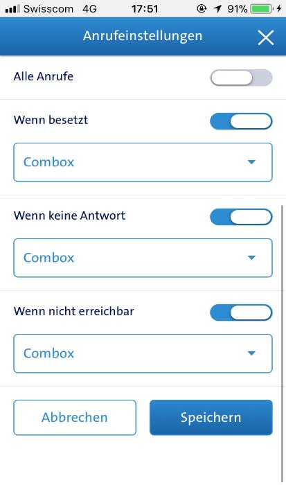 Activating and deactivating COMBOX In order for COMBOX to answer your calls, you must turn on call forwarding to COMBOX. You can find a description of the various forwarding services on the next page.