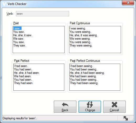 Figure 12: Verb Checker results Screen Masking Screen masking can be used to tint all, or parts of the screen in the colour of your choice. There are lots of ways you can customise it.
