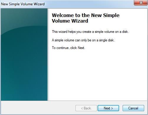 25. Click on the Next button. This will display the Specify Volume Size page 26.