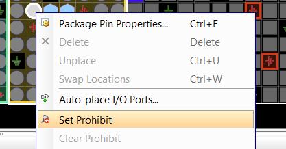 Step 4: Defining Constraints with Cell Properties 2. Select the AA8 pin in the Package window.
