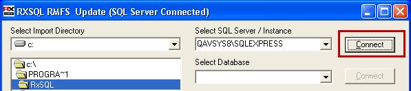 From the Select SQL Server / Instance dropdown list, select the correct SQL Server instance.