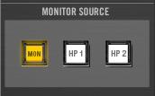 Meter Source Console s Monitor Meters When the monitor output signals are changed with the Monitor Source buttons, the levels displayed here reflect the changed monitor outputs source signal.