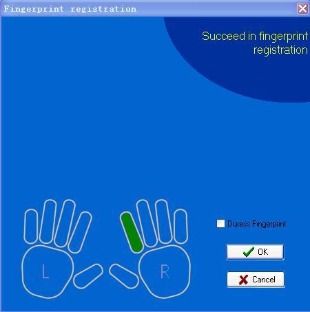 Access Control Software User Manual (4) Click [OK] after successful enrollment, save the fingerprint