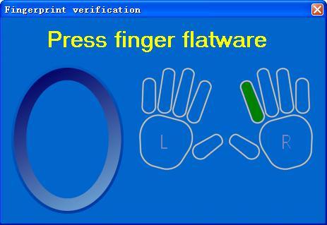 (5) Click [Verify], the following interface will appear to check if the fingerprint enrollment is