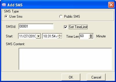 6. SMS Management Delete: Select a SMS and click [Delete] button, the system will prompt [Are you sure to delete selected short message?