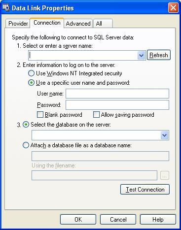 7. System Management First, you should establish the empty database on the database server. You can find a script file with the name of sqlserver.sql in the directory of installing CD.
