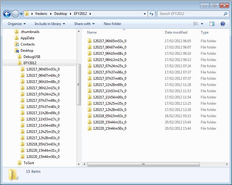 Each LOG Storm RUN will be stored in its own subdirectory. It is named after the time it was run (see screenshot below). Each run directory will contain a.dat file.
