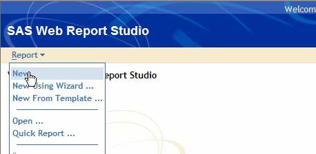 SELECTING DATA FOR A REPORT Next, if the report uses an information map, it needs to be selected by