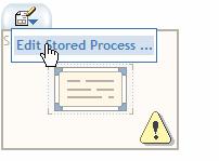 INSERTING STORED PROCESSES Stored processes can also be inserted into SAS Web Report Studio reports.