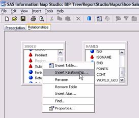 TABLE JOINS / RELATIONSHIPS In order for multiple data sources to be seamlessly queried from one information map, data source