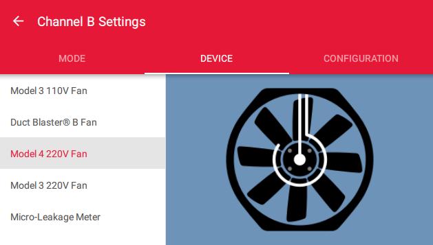 6 Leakage Detection Using the DG 1000 s Cruise Control (without laptop) Select the fan model and the installed flow ring on