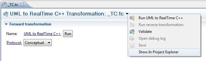 Transformation Configuration Improvements (1/2) Navigation from TC editor to