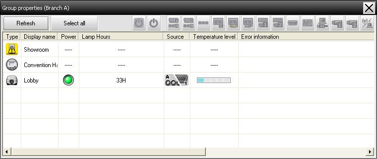 Monitoring window layout 32 Displaying the specified group properties Right-click an icon in Grouping view and then select Property.