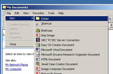If there is no Documents folder on the C Drive, go to My Documents.