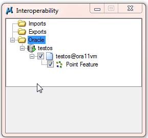 Make sure your spatial option is set for all for the connection and retrieve the features from the Point Feature class.