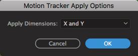 In the Layer panel, click in the search region of the Track Point 1 pointer (the outer box) and drag the pointer to the object you want to track.