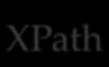 XPath XPath specifies path expressions that match XML data by navigating down (and occasionally up and across) the tree Example o Query: