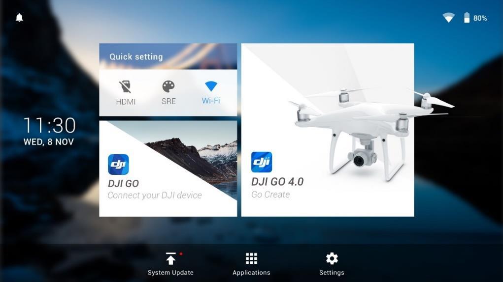 Use built-in DJI GO App / DJI GO 4 App to control the gimbal, camera and other features of your flight system.