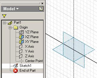 Inventor (5) Module 1B: 1B- 2 the Model panel; right-clock for the shortcut menu and check the Visibility option.