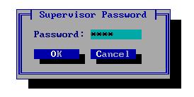 The File Menu Password To log into the system: 1. From the File menu, select Password. The Supervisor Password dialog box displays. 2. Enter the supervisor password and press <ENTER>.