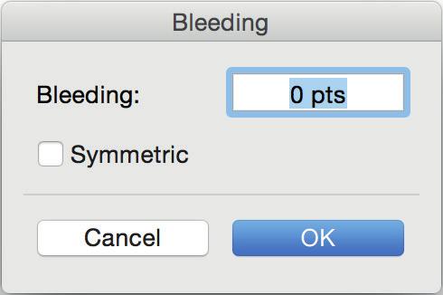 6.9 Bleeding For one or more frames it is possible to define bleeding. Select the frames with the JoUp-tool active and press B on the keyboard.