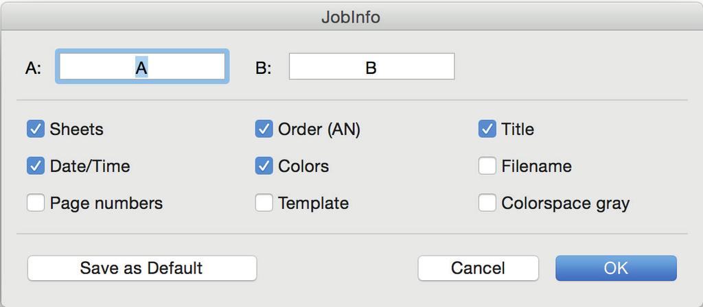 7. Advanced features 7.1 Job info By pressing J with one frame selected this frame will assigned a special meaning, it will be converted to a jobinfo frame.