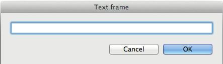 7.8 Text frame Clicking within a template with the right mouse button and no frames selected a context menu pops up.