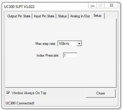 c. Updating the UC300 plugin To update the UC300 plugin to the most upto date version in Mach3 go to the Config Config Plugins menu and find the UC300 motion