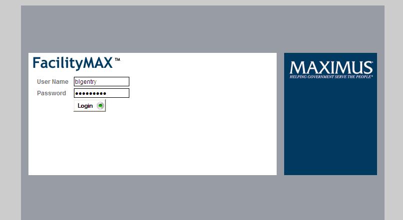Log in Below you will see the FMAX log in screen. You will use your network id and password. You will not have a separate log in for MMS.