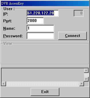 Port : Please enter the beginning port of PDR server Name : Please enter login name.(please refer to 4.