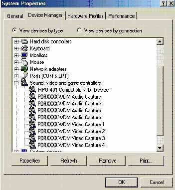 2.11 Please check if the PDRXXXX WDM VIDEO CAPTURE in DEVICE MANAGER has the numeral order such as 1,2,3,4 (Depending on how many capture cards you installed.