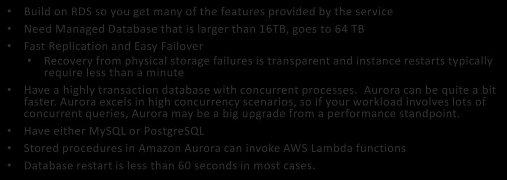 Why use Amazon Aurora?