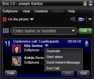 Bria 3.0 for Windows User Guide Enterprise Deployments Managing the Conference Mute. When you mute during a video call, you may also want to click Stop Video to stop the video feed.
