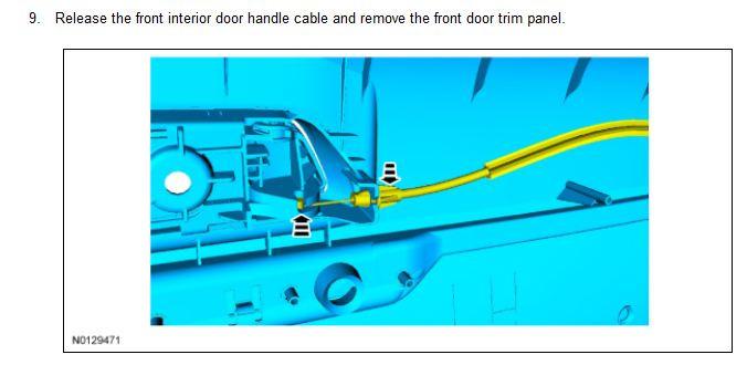 wire into door panel section