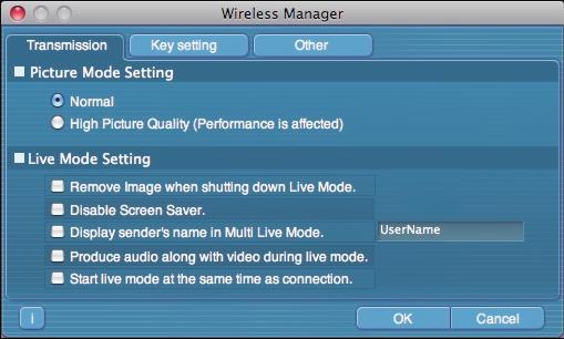 Setting options You can make various settings related to Wireless Manager ME 5.5. Setting options 1 Click [ ]. The launcher menu will appear. 2 3 4 Click [Option] in the launcher menu.