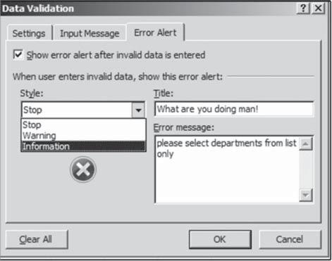 Office automation-ms-excel 2010 Fig. 5.2.5: Error Message 11.