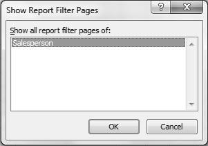 Select the field to create the reports on Then press OK. Fig 8.5.