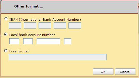 2) Fill in the Beneficiary information. Here you can choose between an own account or a beneficiary.
