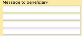 In case you introduced a new counterparty you also have here the option to save this new beneficiary as well as the default amount, currency and message.