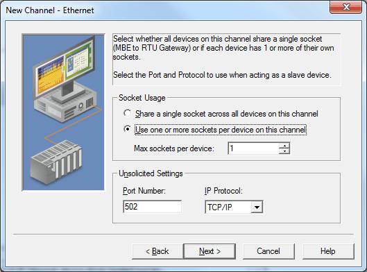 5 Channel Setup Communication Serialization The Modbus TCP/IP Ethernet Driver supports Communication Serialization, which specifies whether data transmissions should be limited to one channel at a