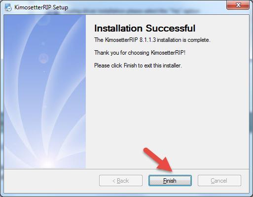 Installation Successful -> Click Finish NOTE: If the printer driver installation is