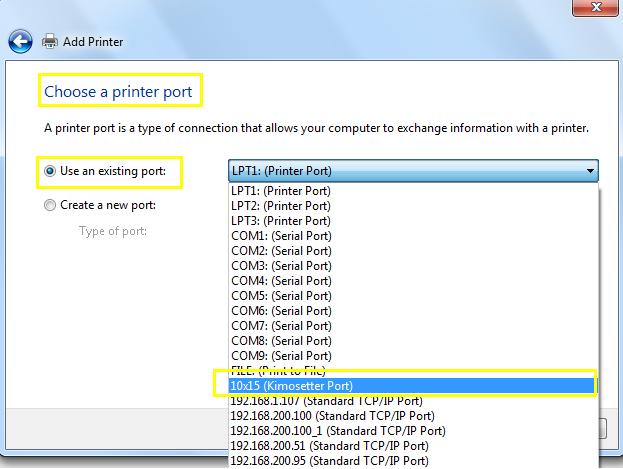 the screenshots below to install the printer with an HP driver.
