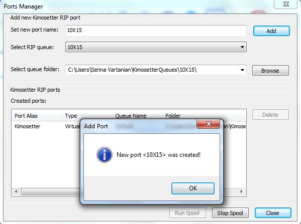 The folder will be used for temporary PostScript files created during printing to the RIP from an application.