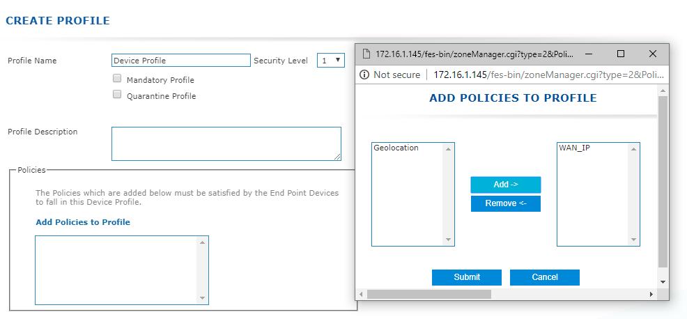 DOMAIN BASED EPS POLICY It is now possible to allow or disable access to the gateway based on whether the user s device is part of a pre-configured domain. For e.g. if the administrator wishes to only allow access to the users whose devices are part of a domain named accops.