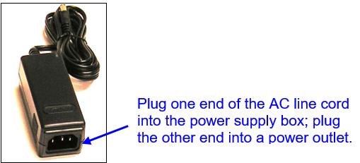 Plug the 24-volt power supply cable into the LTIU (see below). IMPORTANT: The 24-volt power supply is for the Light Tower only.
